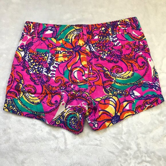 Lilly Pulitzer The Callahan Short Women's Size‎ 4 Textured Paisley Print Cotton - Picture 7 of 11